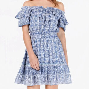 American Rag New Causal Ruffle Off-The-Shoulder‎ Print Dress
